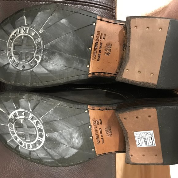 Fiorentini Baker Men Brown Distressed Leather Lace Up Boots Italy Size US 9 - Picture 3 of 11